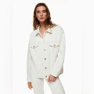 Aritzia Denim Forum The Ali Denim Jacket | White | Medium